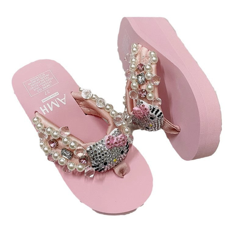 Cute platform flip-flops