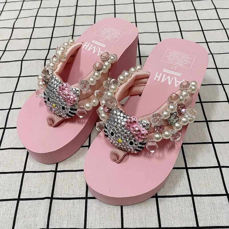 Cute platform flip-flops