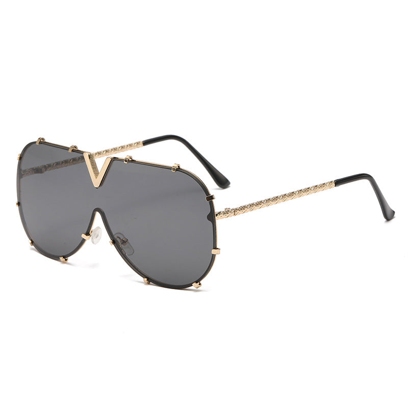 V-shaped sunglasses
