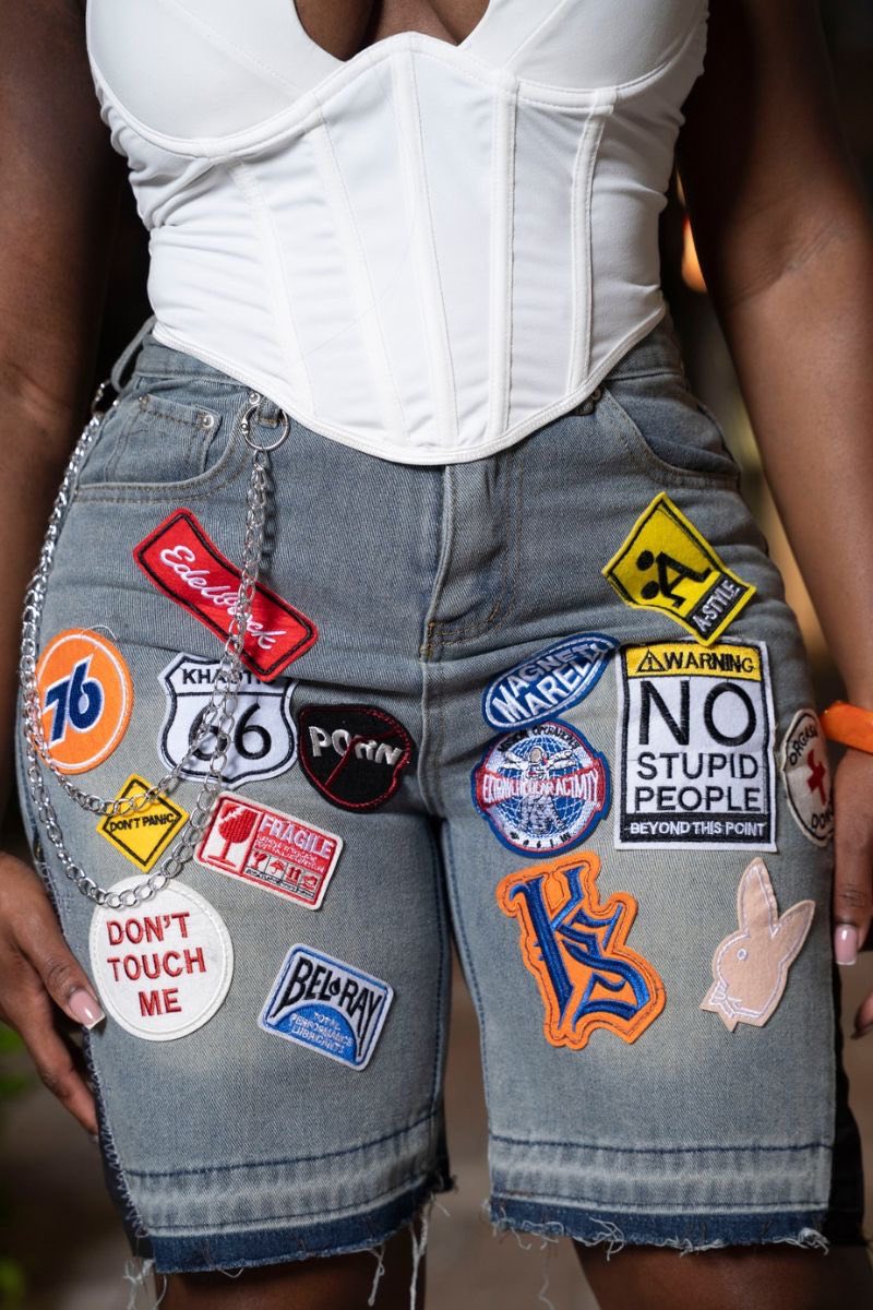 Trendy and stylish embroidered shorts