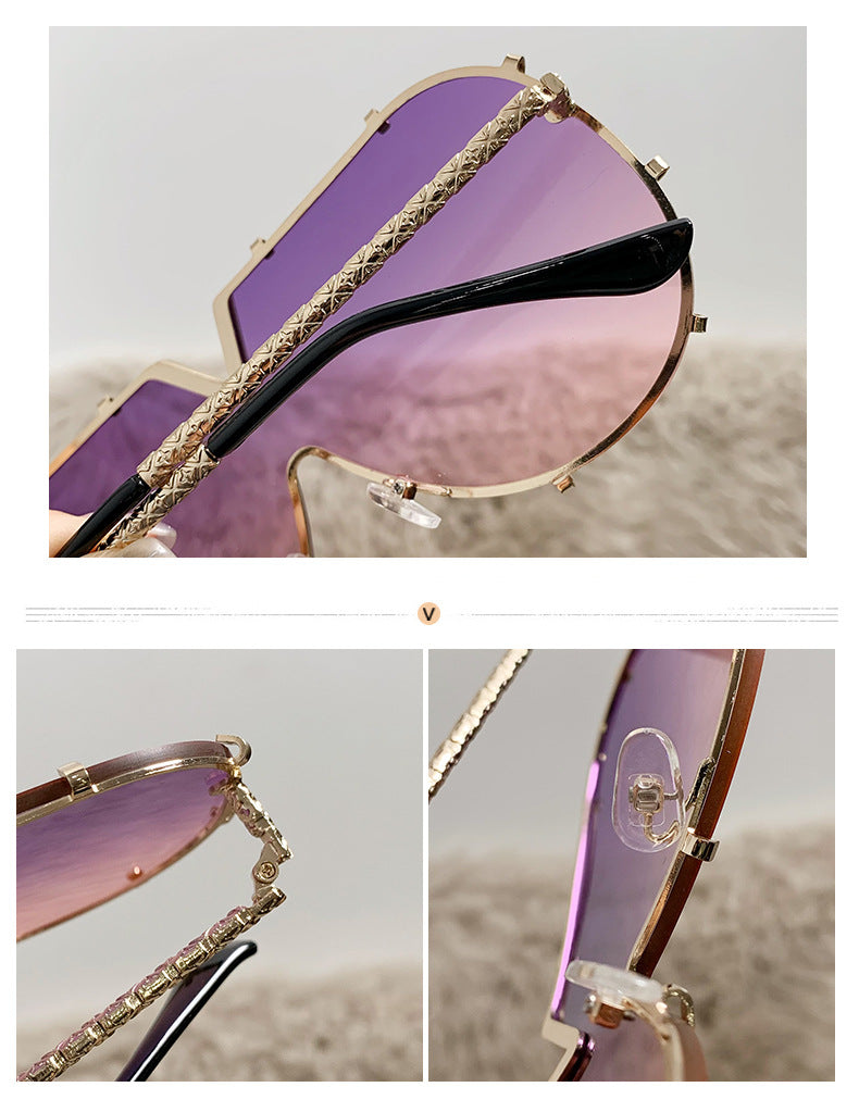 V-shaped sunglasses