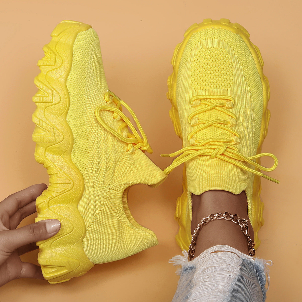 Breathable Flyknit Sneakers