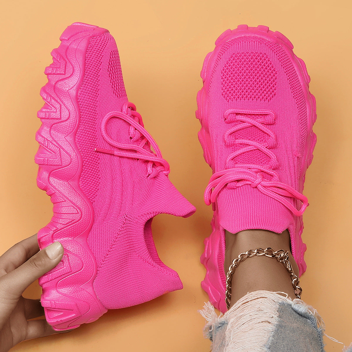 Breathable Flyknit Sneakers