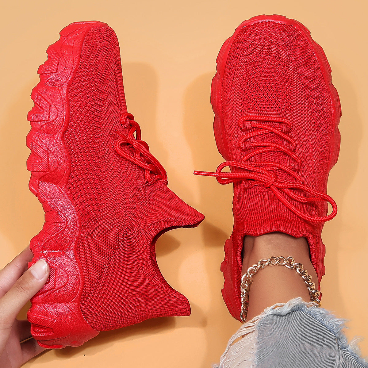 Breathable Flyknit Sneakers