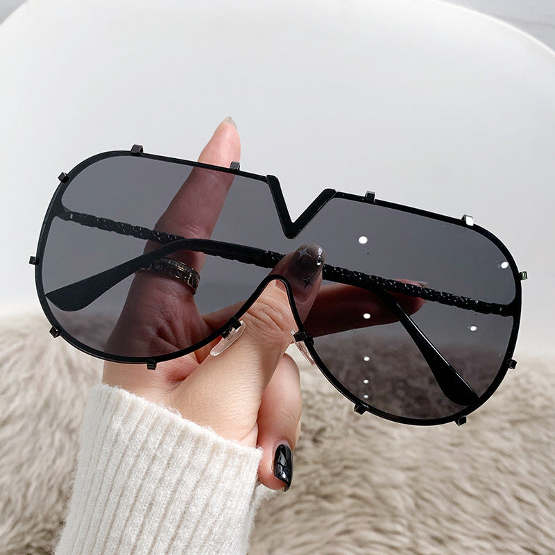 V-shaped sunglasses
