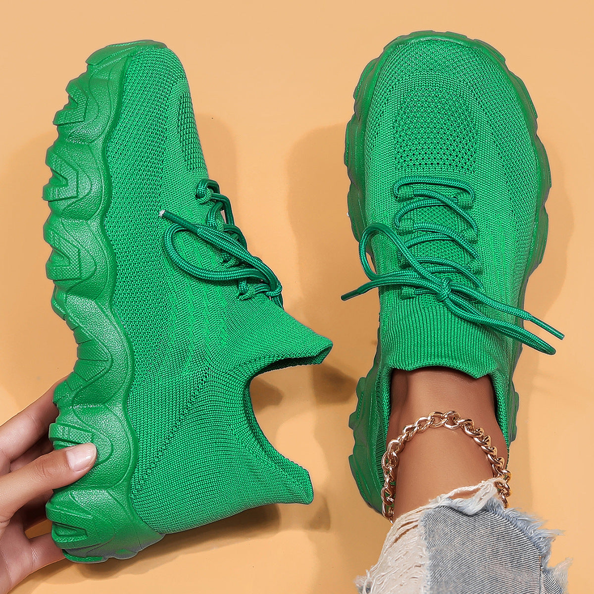 Breathable Flyknit Sneakers