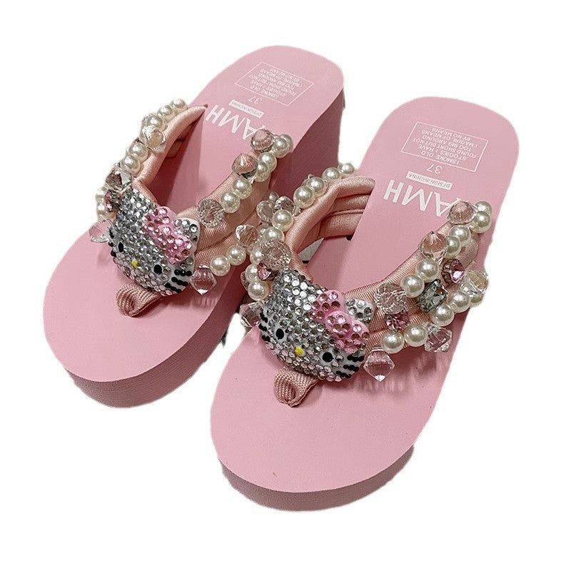 Cute platform flip-flops